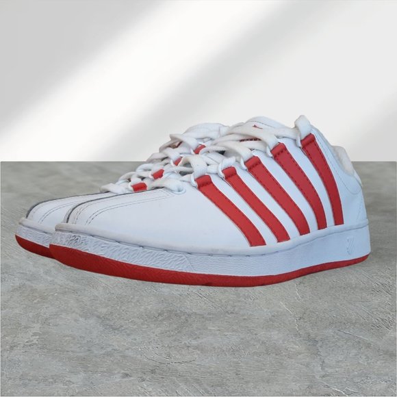 K-Swiss Mens Classic Lx In White/red 7.5 Tennis Shoe\'s 03343-11-M main image 9